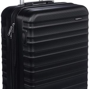 Expandable Hardside Travel Luggage, Suitcase with Wheels, 26-Inch Suitcase with Four Spinner Wheels and Scratch-Resistant Surface, Black