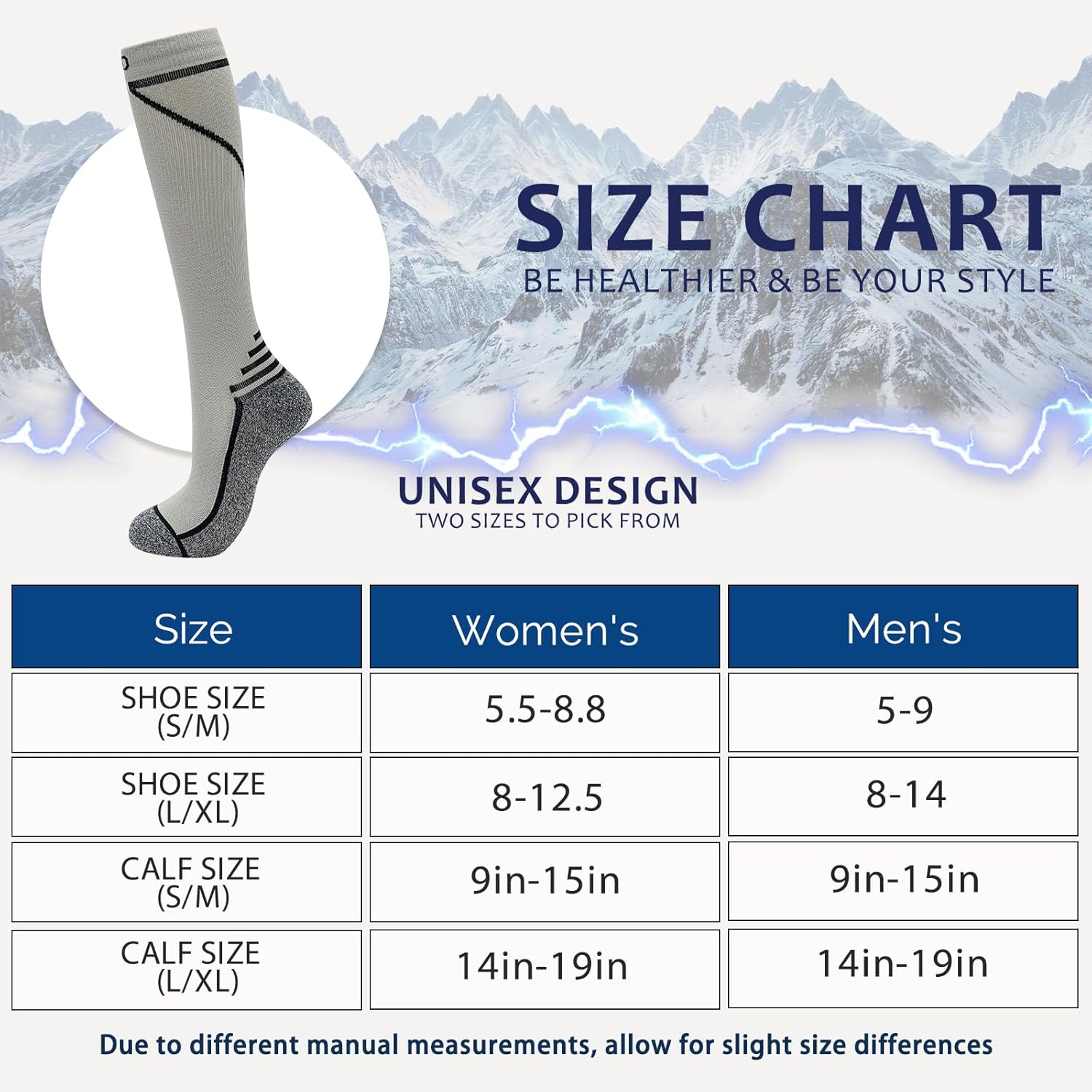 8 Pairs Compression Socks for Men & Women 20-30 mmHg Knee High Nurse Pregnant Running Medical and Travel Athletic - Image 2