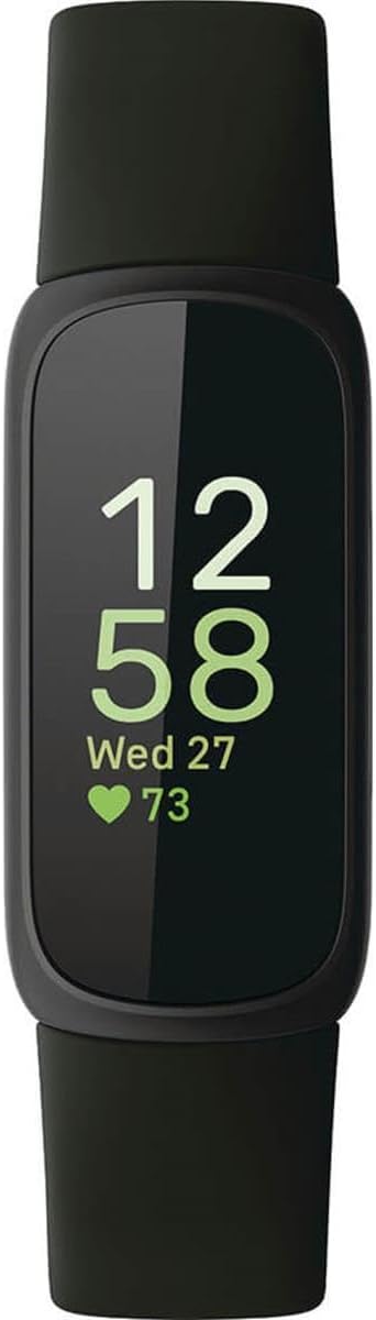 Fitbit Inspire 3 Health &-Fitness-Tracker with Stress Management, Workout Intensity, Sleep Tracking, 24/7 Heart Rate and more, Midnight Zen/Black One Size (S & L Bands Included) - Image 2